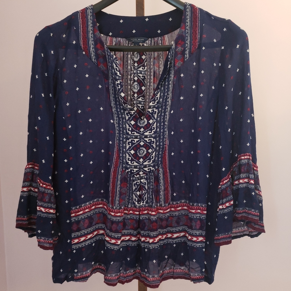 Lucky Brand 3/4 sleeve blouse